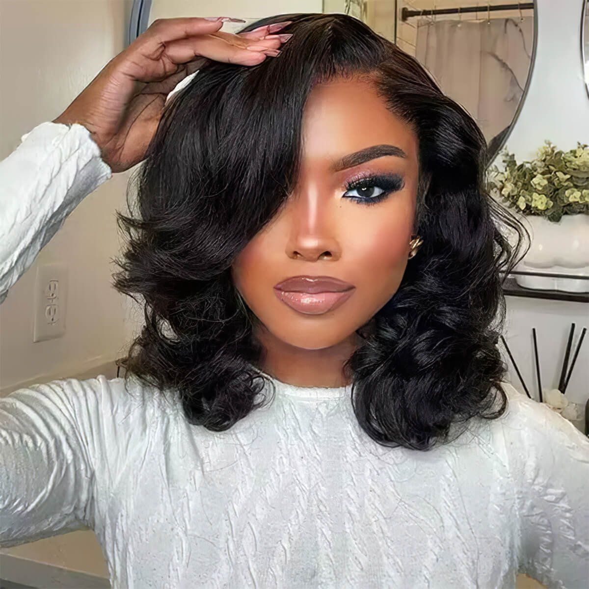 Flash Sale Short Cut Loose Body Wave Glueless Wig
