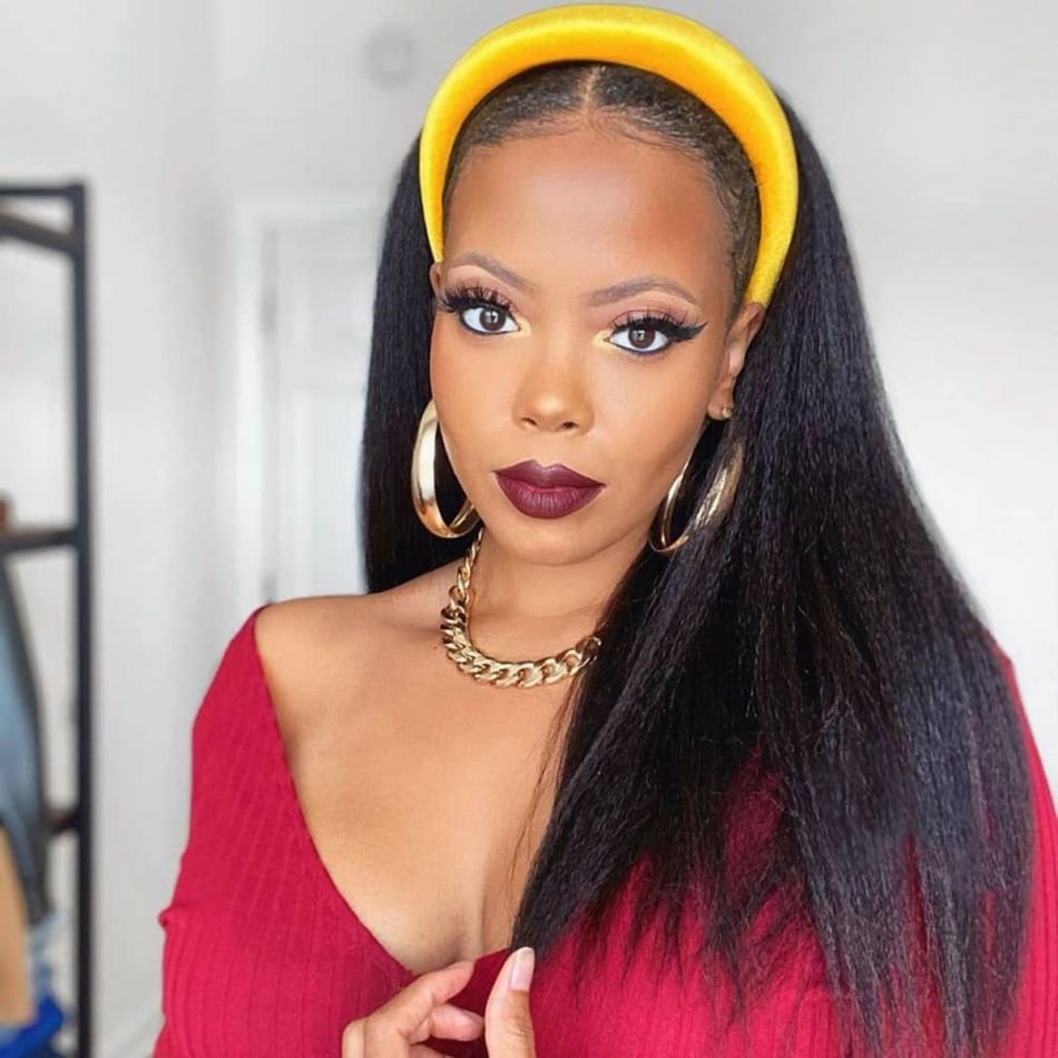 Brazilian Human Hair Kinky Straight Headband Wig